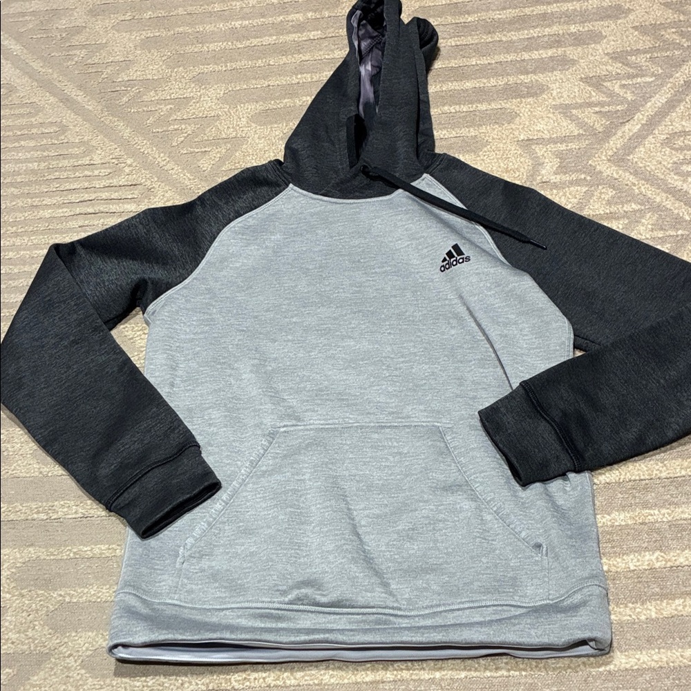 Adidas Two-Tone Gray and Black Hoodie